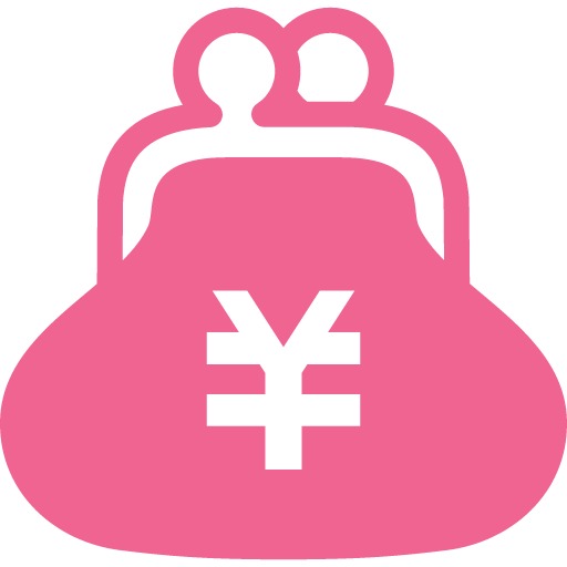 がま口財布のアイコン (円) がま口財布のアイコン (円)